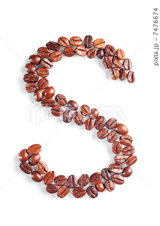 Letter S from coffee beans 7476674