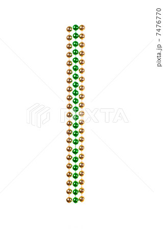 Letter 'I' made of shiny beads 7476770