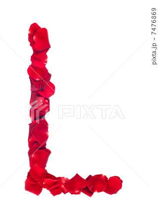 Letter L made of roses petals 7476869