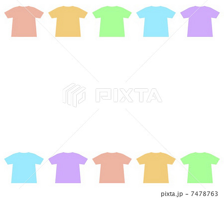 カラフルなTシャツのフレームのイラスト素材 [7478763] - PIXTA