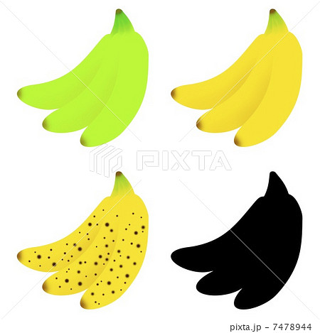 バナナの色変化のイラスト素材