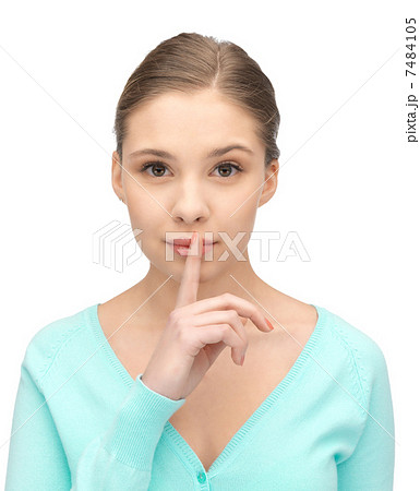 finger on lips finger on lips 7484105