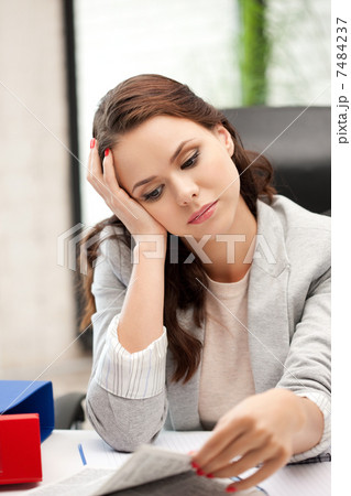 calm woman with book 7484237