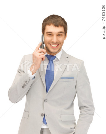 handsome man with cell phone handsome man with cell phone 7485106