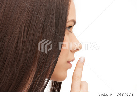 picture of woman with finger on lips picture of woman with finger on lips 7487678