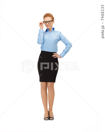 happy and smiling woman in specs 7488135