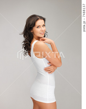 seductive woman in shirt and panties 7488137