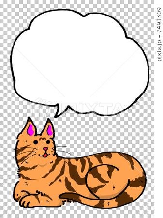 虎猫のメッセージカード 7491309