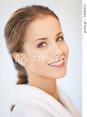 beautiful woman in bathrobe 7496951