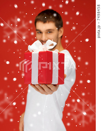 handsome man with a gift 7498458