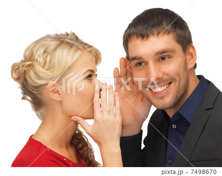 man and woman spreading gossip man and woman spreading gossip 7498670