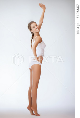 beautiful woman in cotton undrewear 7498867