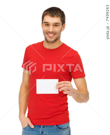 handsome man with note card 7499263
