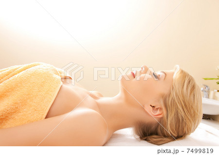 beautiful woman in spa salon beautiful woman in spa salon 7499819