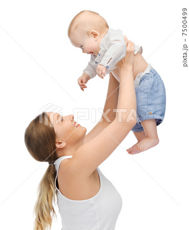 happy mother with adorable baby happy mother with adorable baby 7500499