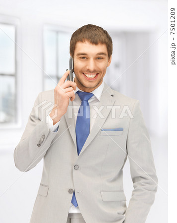 handsome man with cell phone 7501209