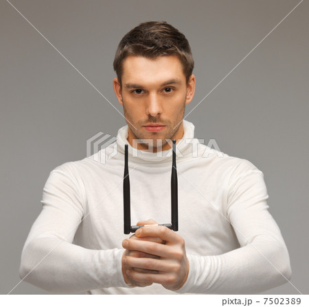 futuristic man with gadget futuristic man with gadget 7502389