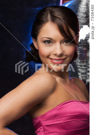 woman with disco ball woman with disco ball 7506480