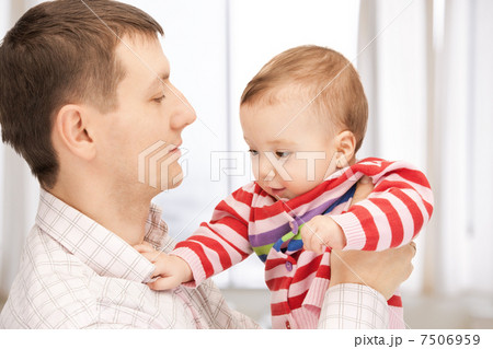 happy father with adorable baby 7506959