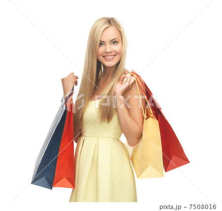 excited woman with shopping bags excited woman with shopping bags 7508016
