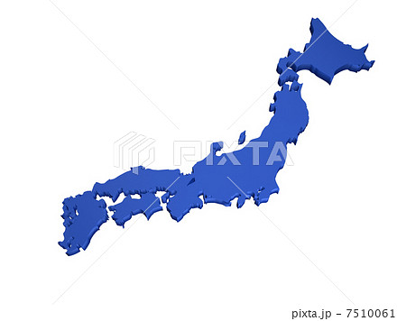 日本地図 3D マップ Japan 3d Render Topographic Map Stock Photo - Download Image