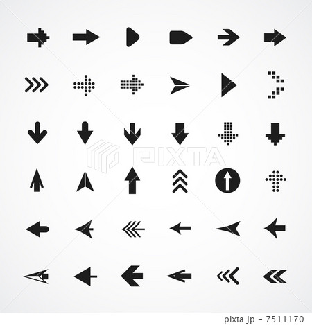 Arrow sign silhouettes collection