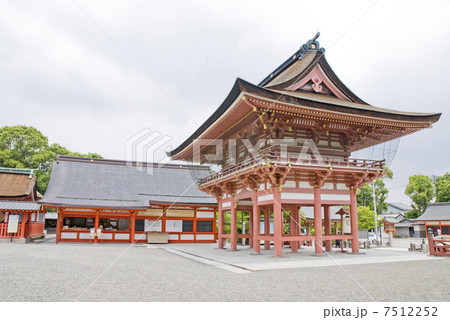津島神社　楼門　授与所 7512252