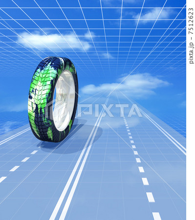 世界の道路を走るタイヤ 世界の道路を走るタイヤ 7512623