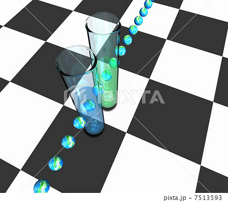 試験管を通る地球/ケミカル実験 試験管を通る地球/ケミカル実験 7513593