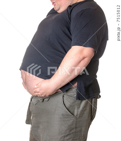 Fat man with a big belly 7515012