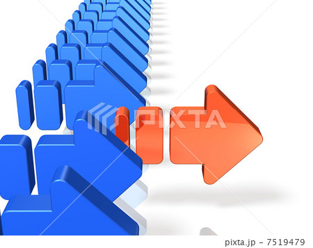 進歩を表すアブストラクト3DCGイラスト 7519479