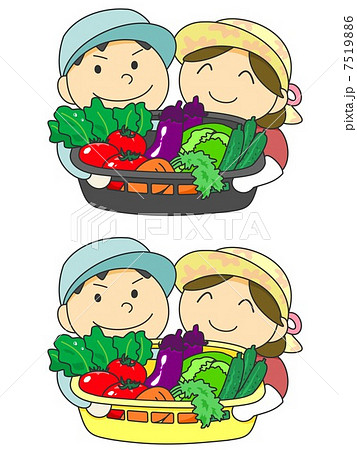 野菜 収穫のイラスト素材 7519886 Pixta