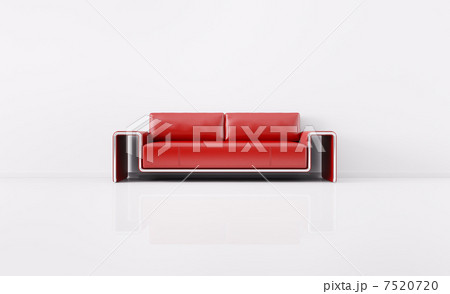 Modern interior with red sofa 3d render Modern interior with red sofa 3d render 7520720