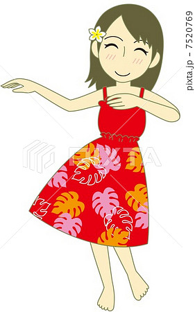 フラダンス　パウスカート　赤 7520769