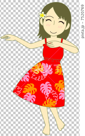 Hula Dance Paw skirt red 7520769