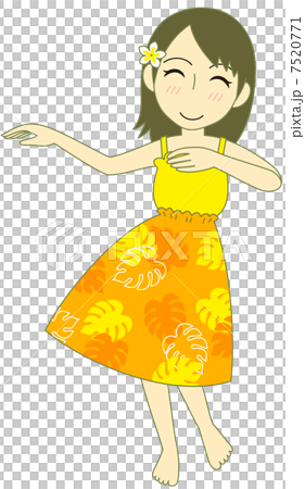 Hula Dance Pau Skirt Yellow 7520771