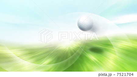飛ぶゴルフボールのイラスト素材