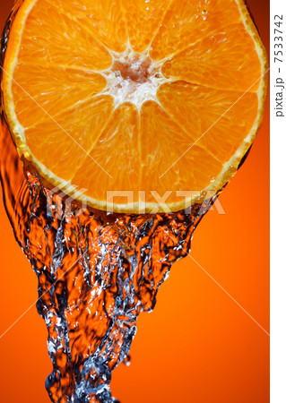 Orange with water 7533742