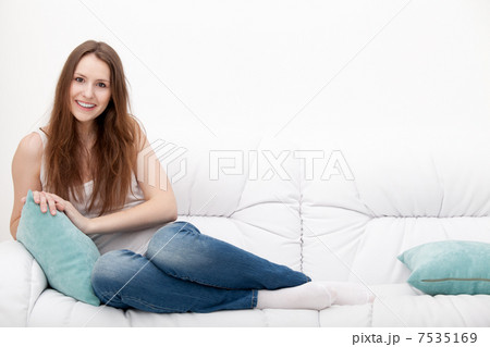 woman with pillow woman with pillow 7535169