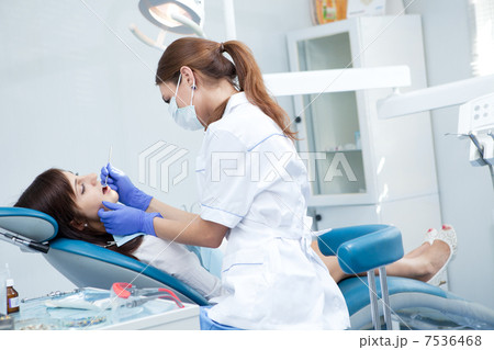 woman dentist working woman dentist working 7536468