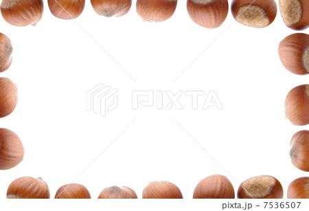 Frame of hazelnuts Frame of hazelnuts 7536507