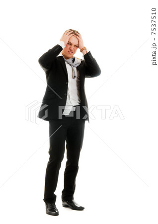 Young stressed businessman. 7537510