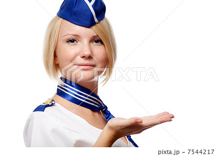 Portrait of beautiful stewardess Portrait of beautiful stewardess 7544217