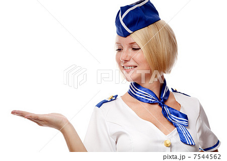 Portrait of beautiful stewardess Portrait of beautiful stewardess 7544562