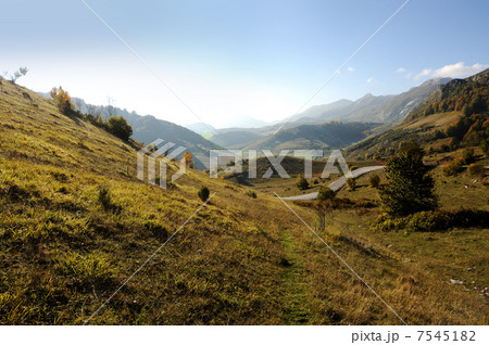 Mountain landscape, morning background 7545182