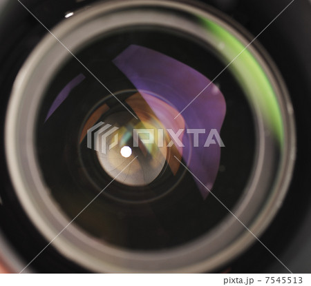 Professional photo lens, isolated on white, shalow focus, closeup 7545513