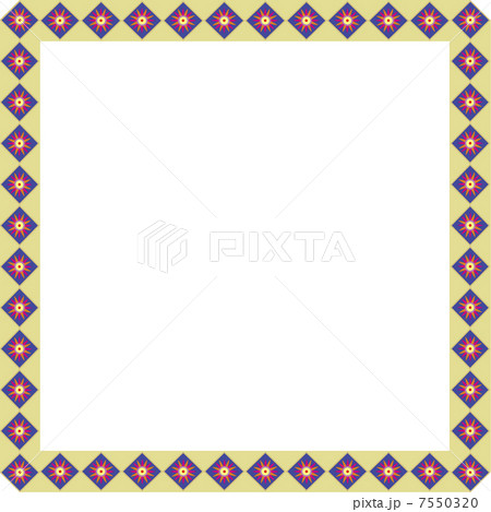 幾何学柄の正方形飾り枠 幾何学柄の正方形飾り枠 7550320