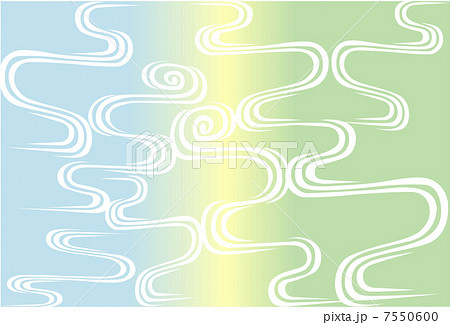 和風模様水紋のイラスト素材 7550600 Pixta