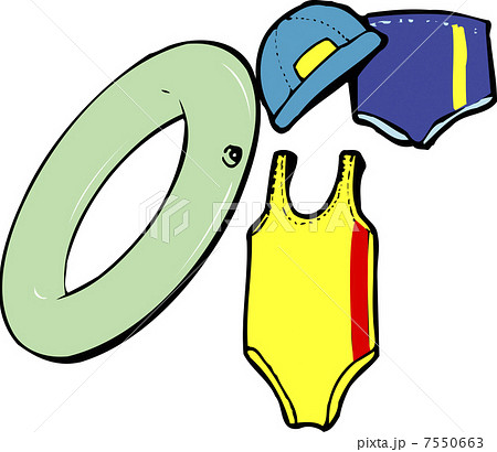 水泳用具のイラスト素材