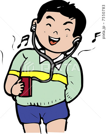 ウォークマンのイラスト素材